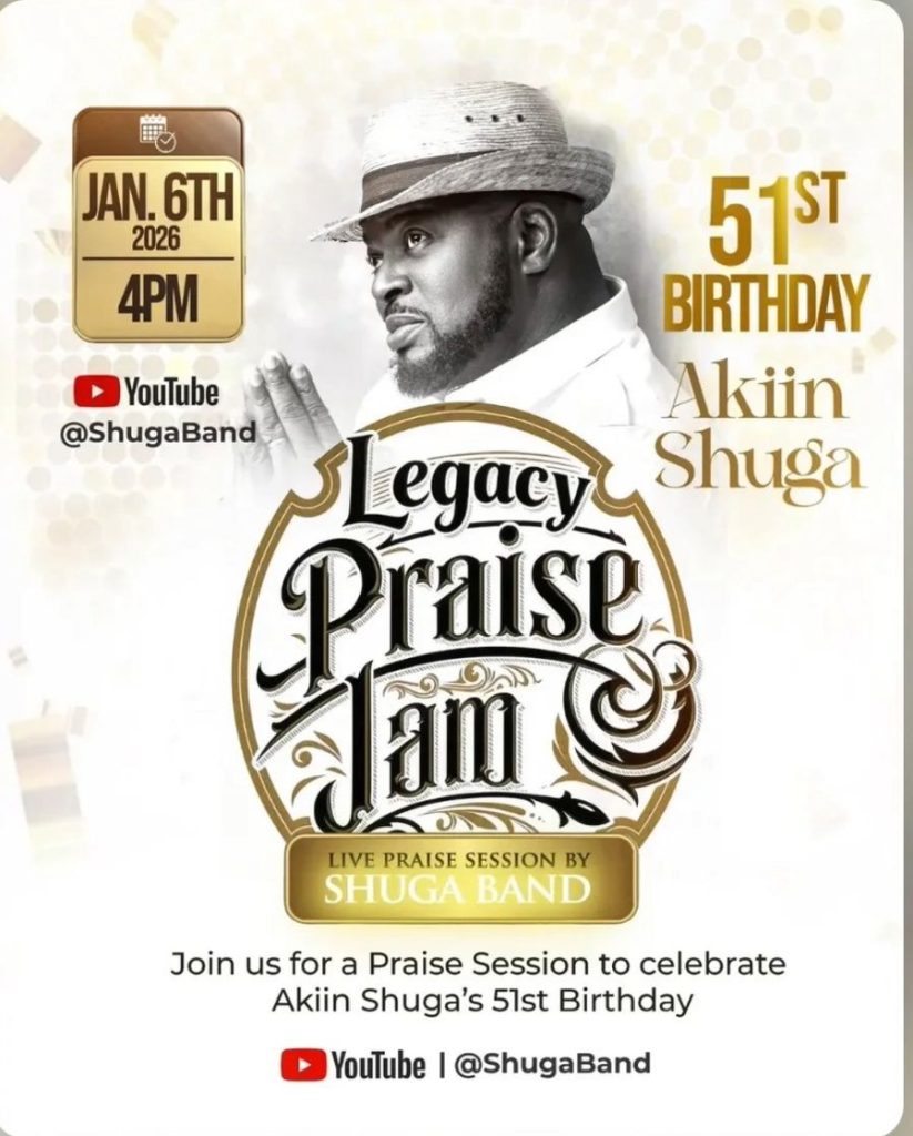 Friends, Family, and Associates Unite to Celebrate the Posthumous 51st Birthday of Late Music Icon Akiin Shuga January 6, 2026 | 4:00 PM (WAT) | Live on YouTube @ShugaBand